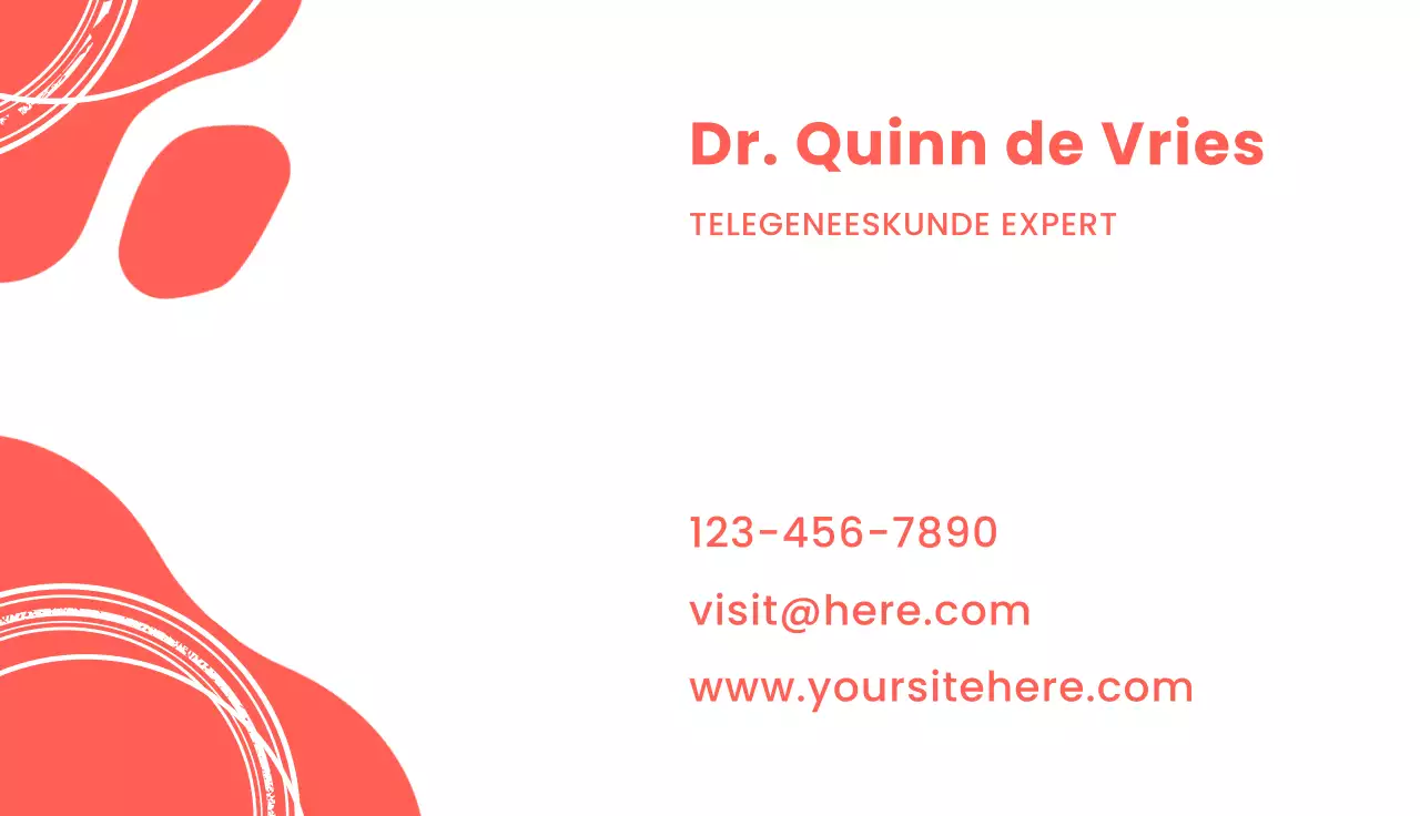 rood abstract visitekaartje