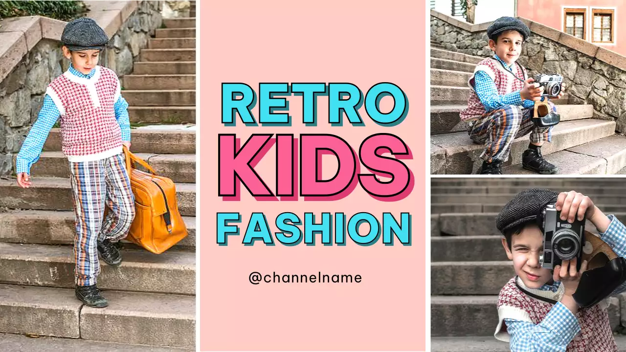 Pink Retro Kids Advertisement YouTube Thumbnail
