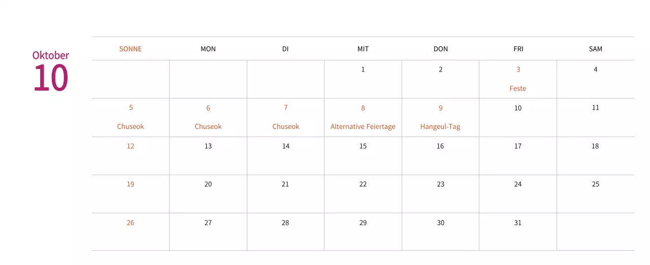 Neujahrskalender mit warmen Illustrationen