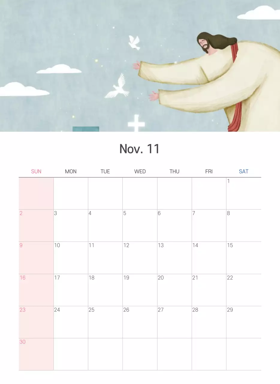 파스텔 깔끔한 일러스트 교회