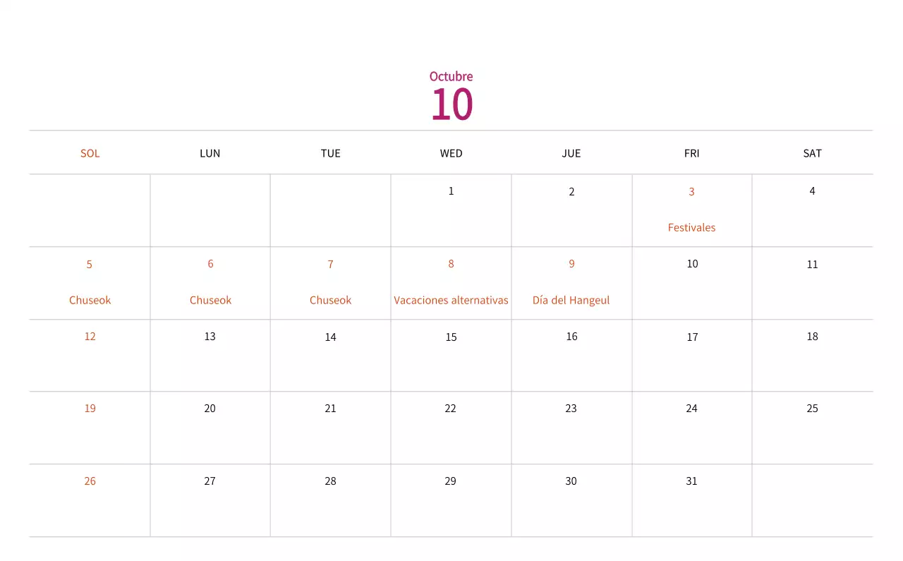 Calendario de Año Nuevo con cálidas ilustraciones