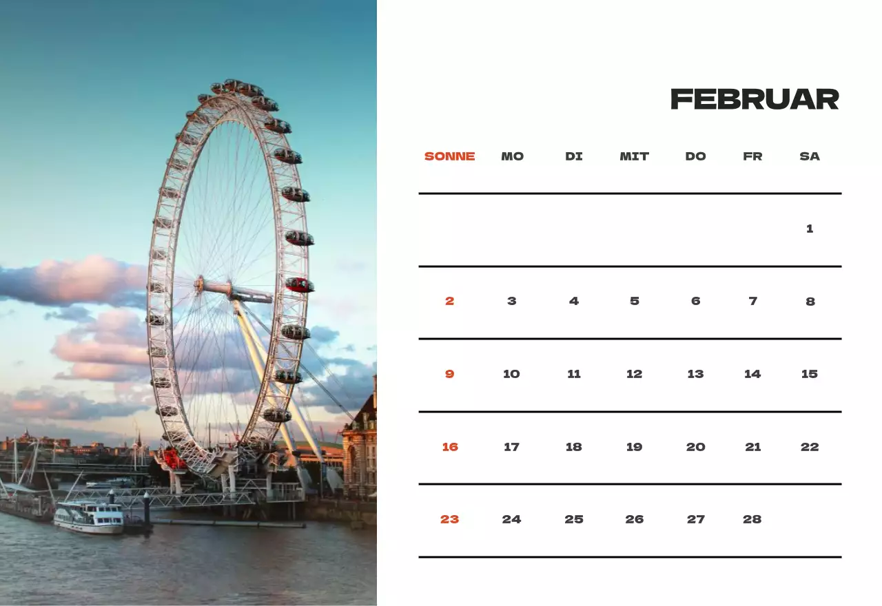 Himmel Foto sauber Kalender