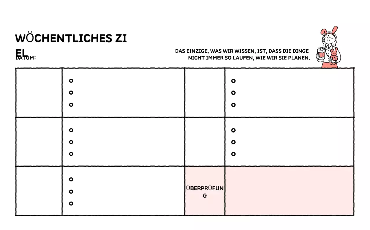 Illustrierter Kalender mit schönem Linienstil
