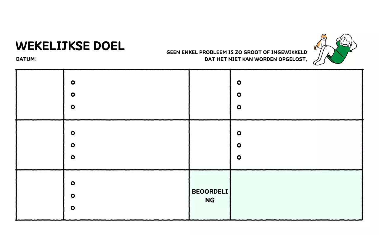 Geïllustreerde kalender met een mooie lijnstijl