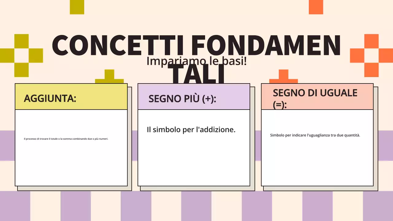 Materiale colorato e semplice per le lezioni di matematica