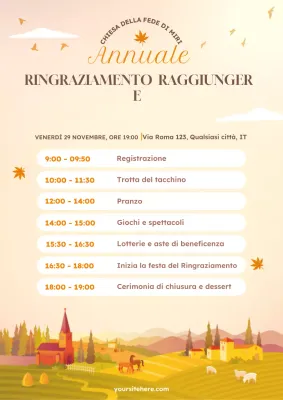 evento tradizionale arancione del Ringraziamento