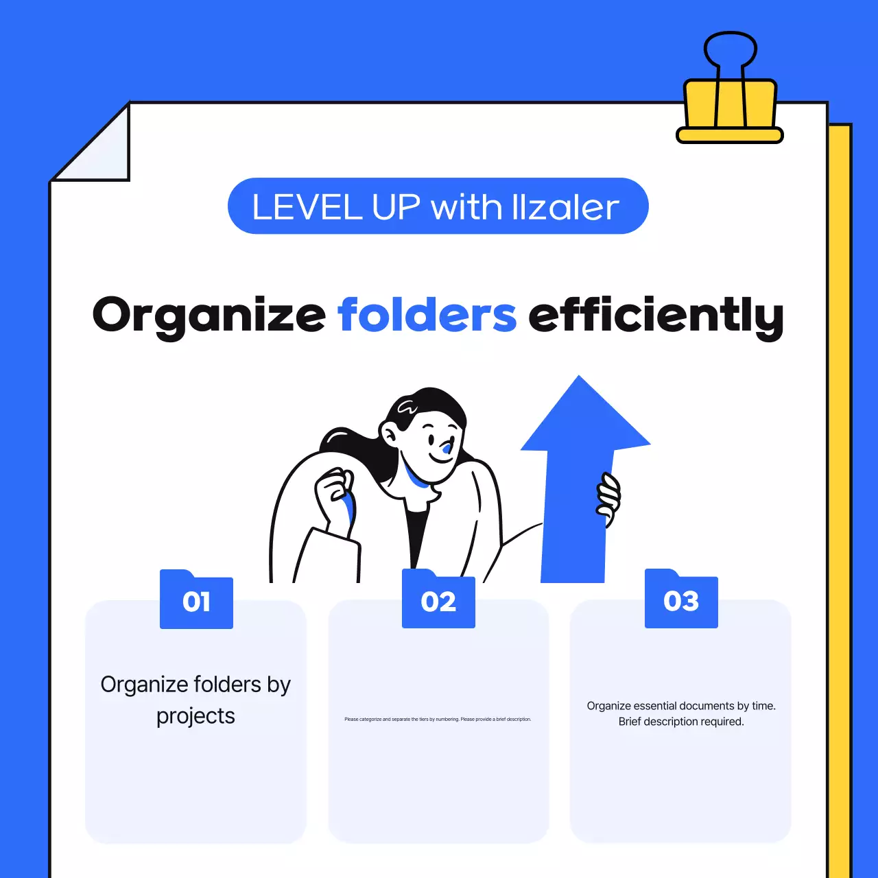Blue Modern Workplace Guide Instagram Carousel