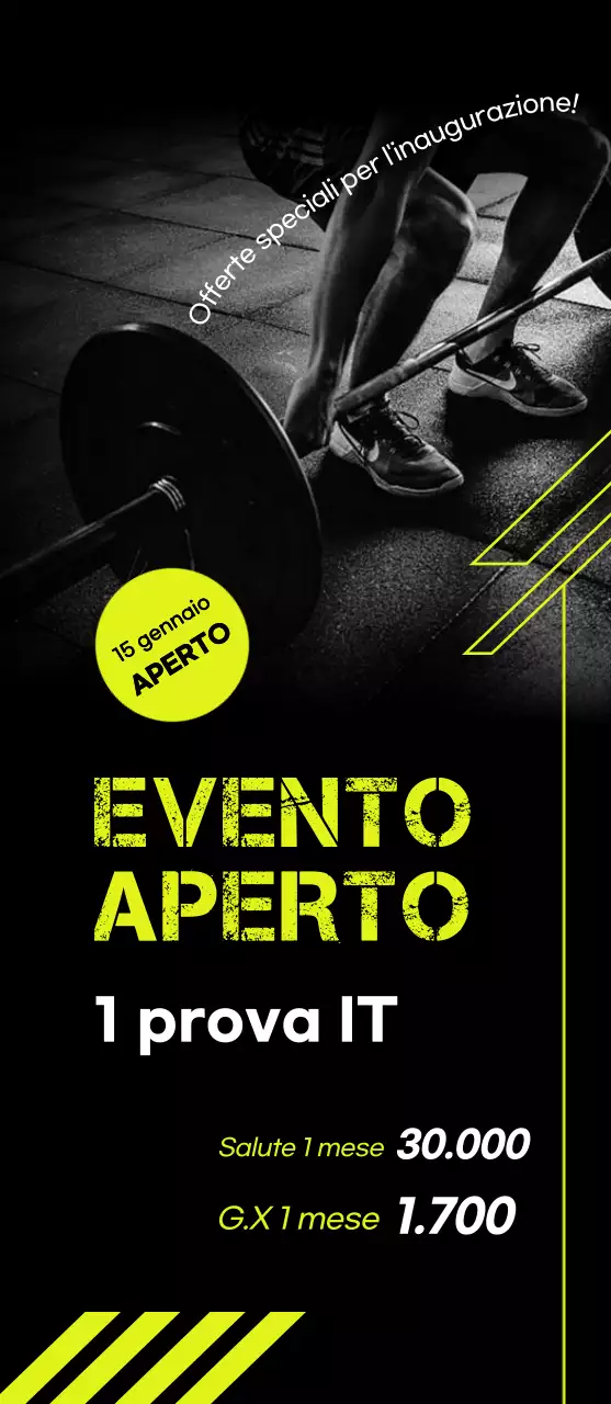 Eventi Fitness Nero Moderno
