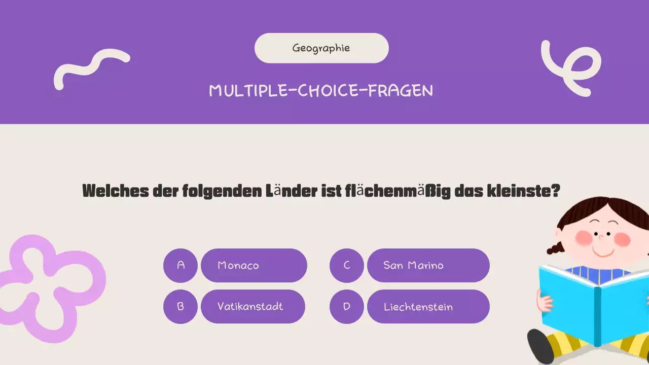 Bunte Spaß-Quiz-Ankündigung