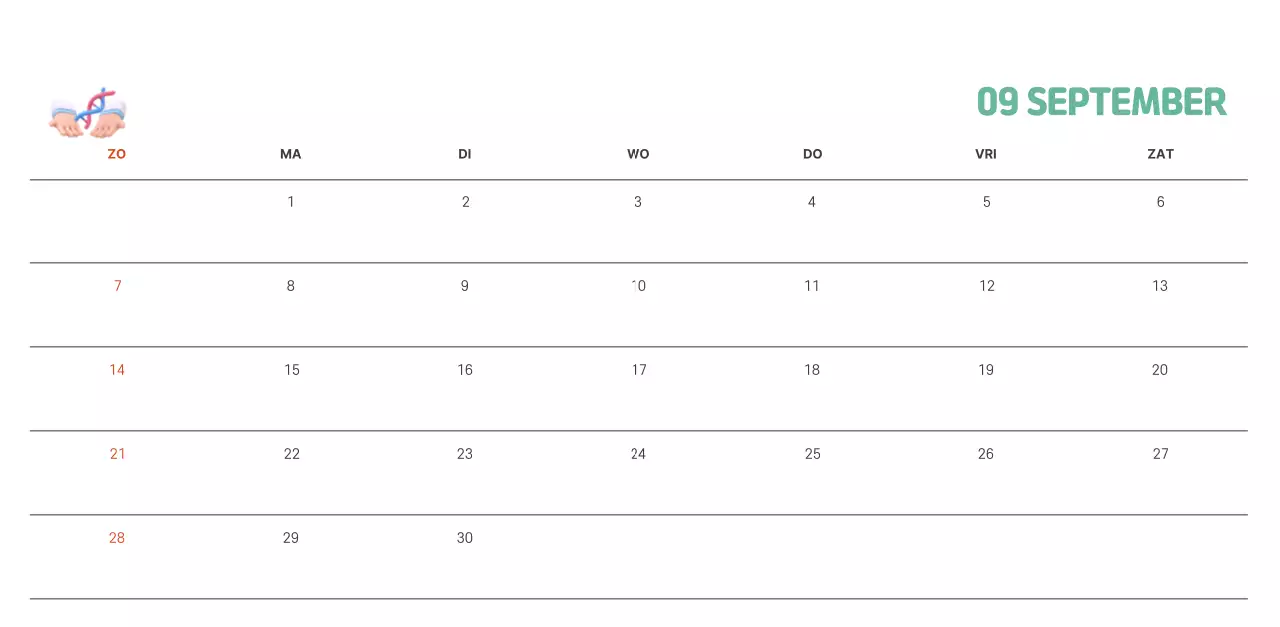 Een feestelijk ziekenhuis met illustraties met gezondheids- en gezinsthema's en kleurrijke accenten