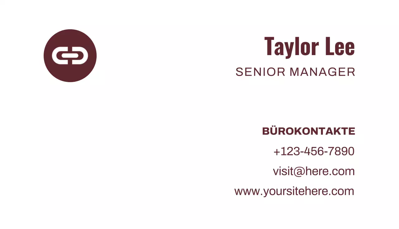 braune minimalistische Visitenkarte