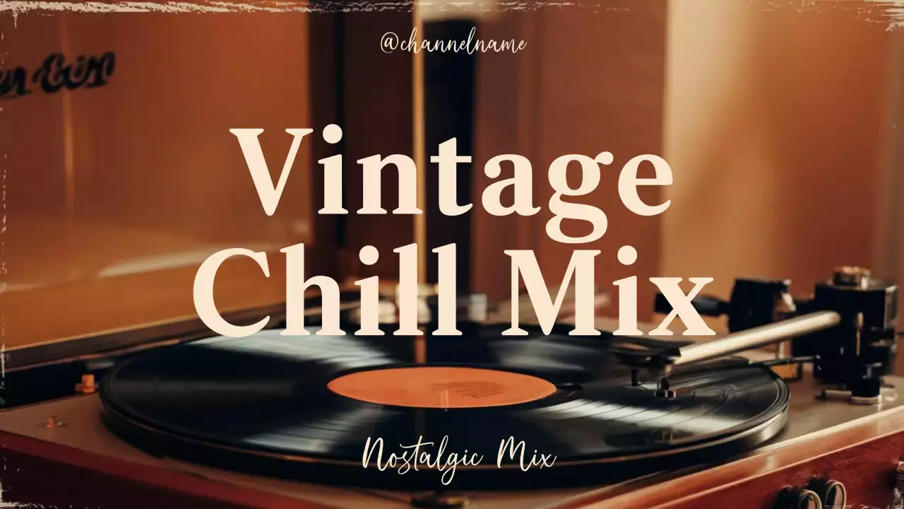 Beige Vintage Music Playlist YouTube Thumbnail