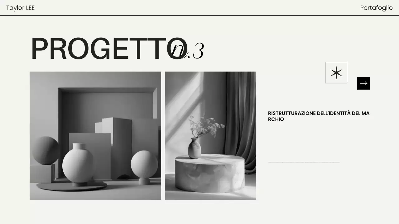 portfolio fotografico nero moderno