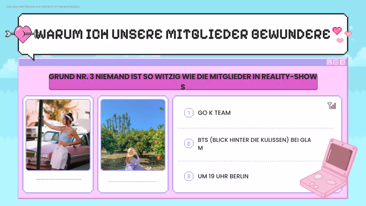 rosa Retro-Charme-Aktion