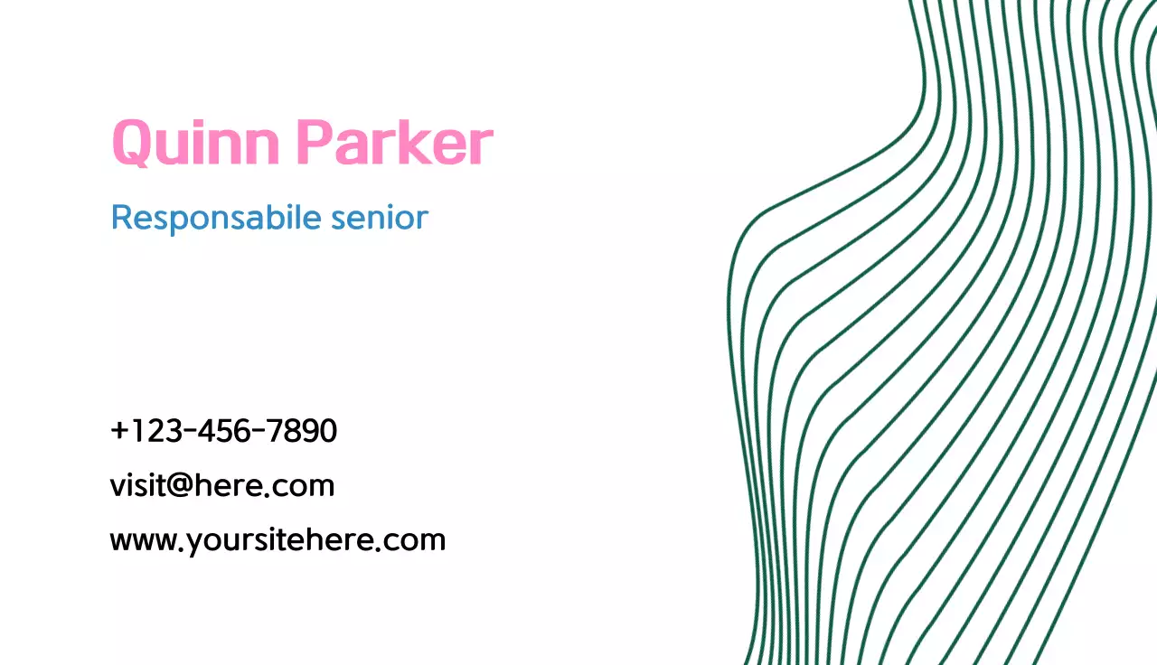 biglietto da visita moderno bianco