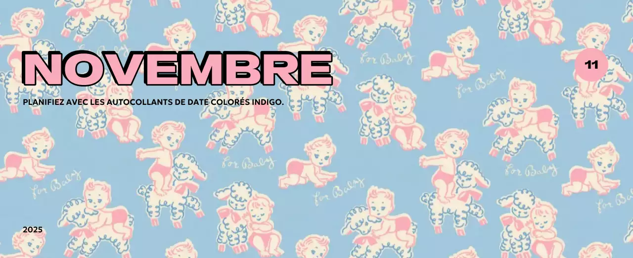 Calendriers colorés avec une variété d'illustrations rétro