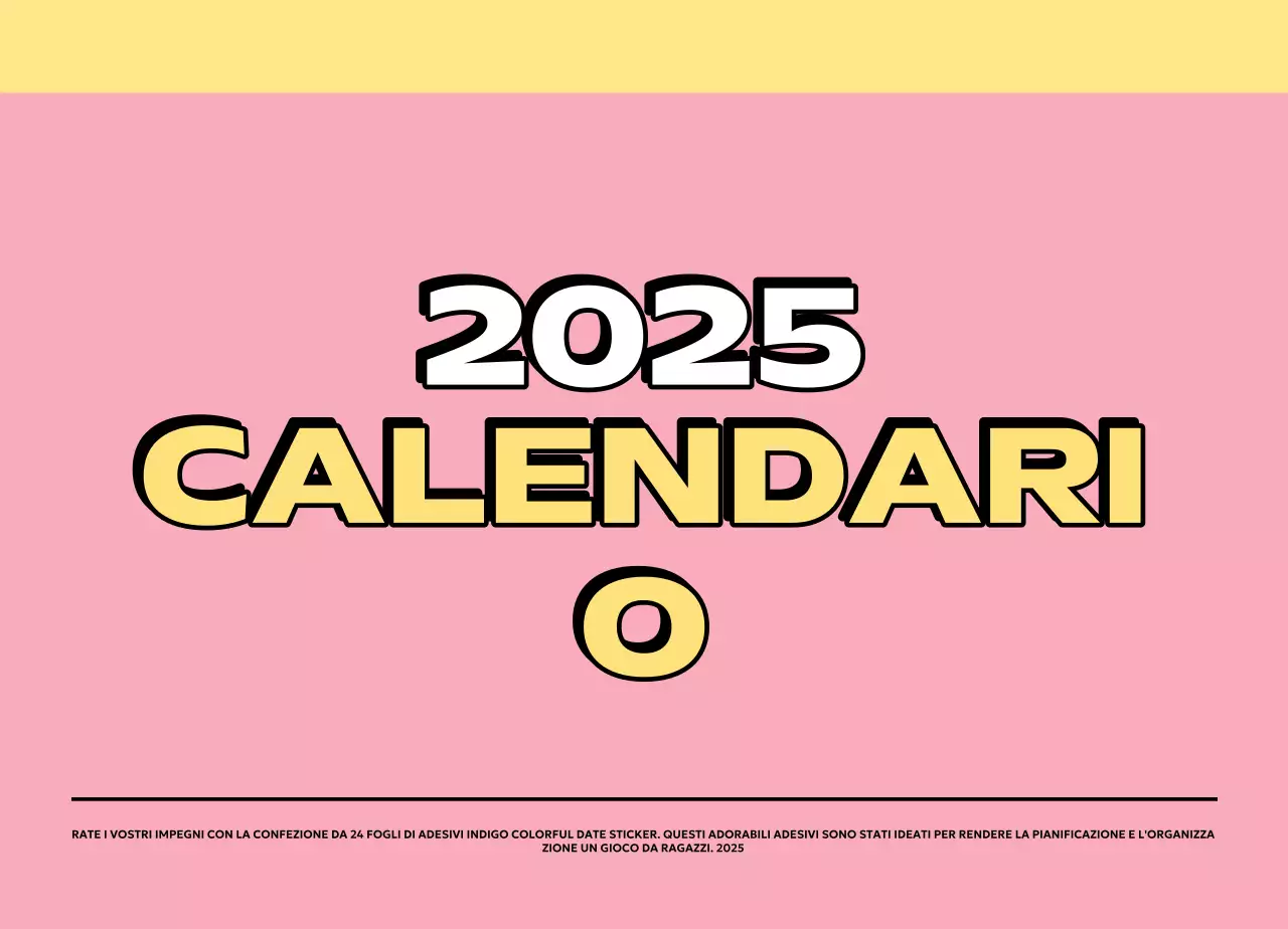 Calendari colorati con una varietà di illustrazioni retrò