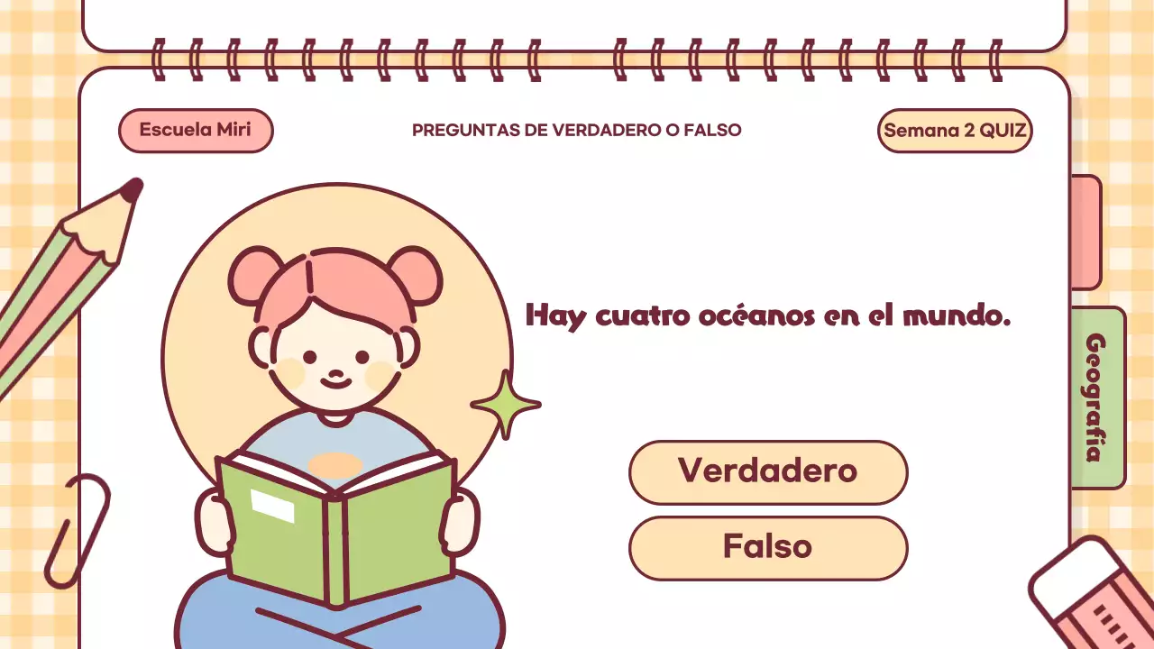 Pink Playful Quiz Time Presentación en clase