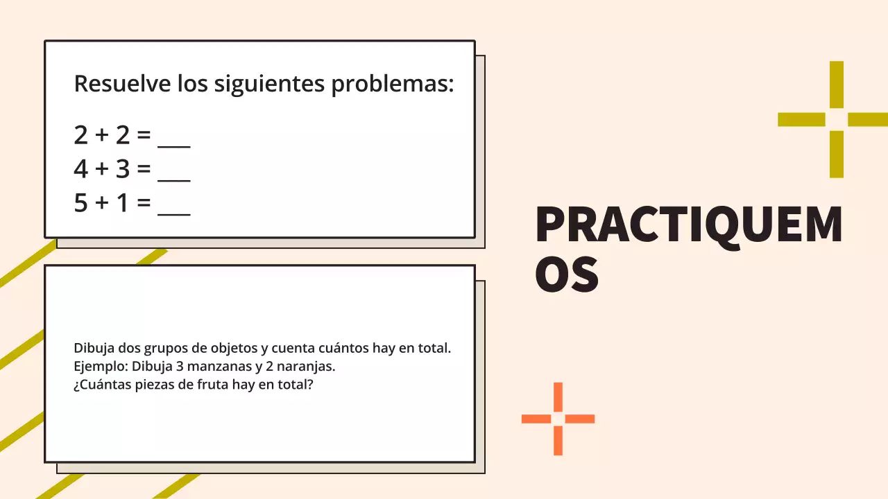 Materiales sencillos y coloridos para la clase de matemáticas