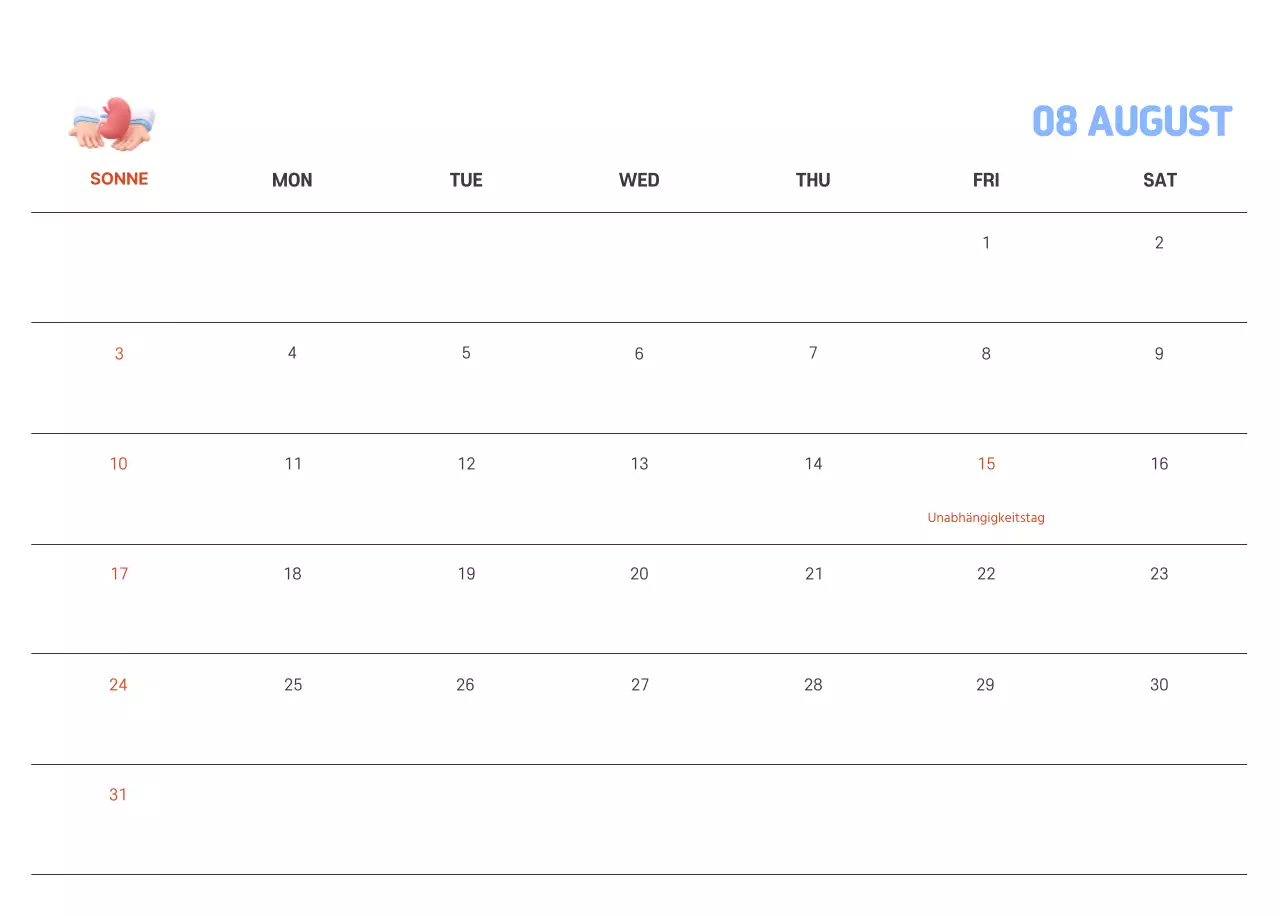 Ein festliches Krankenhaus mit Illustrationen zum Thema Gesundheit und Familie und farbenfrohen Akzenten