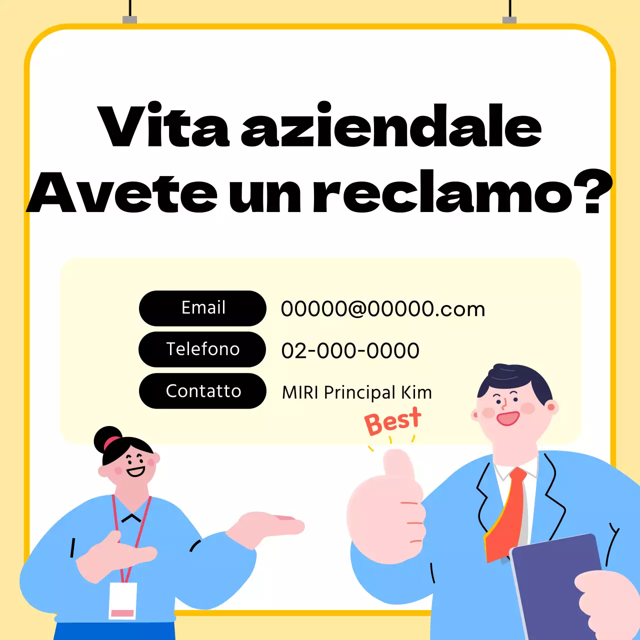 Risorse gialle per la formazione sul posto di lavoro