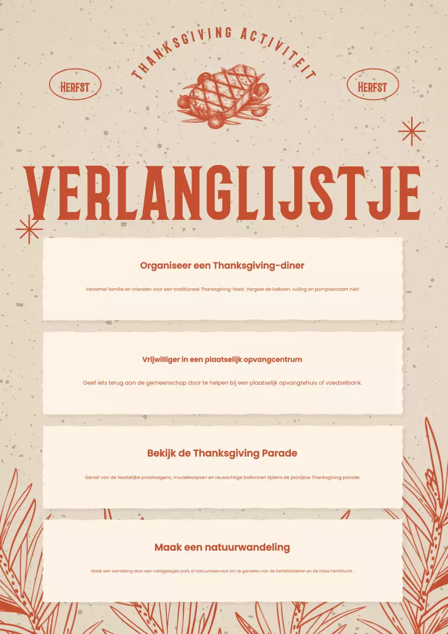 beige vintage bedankgids