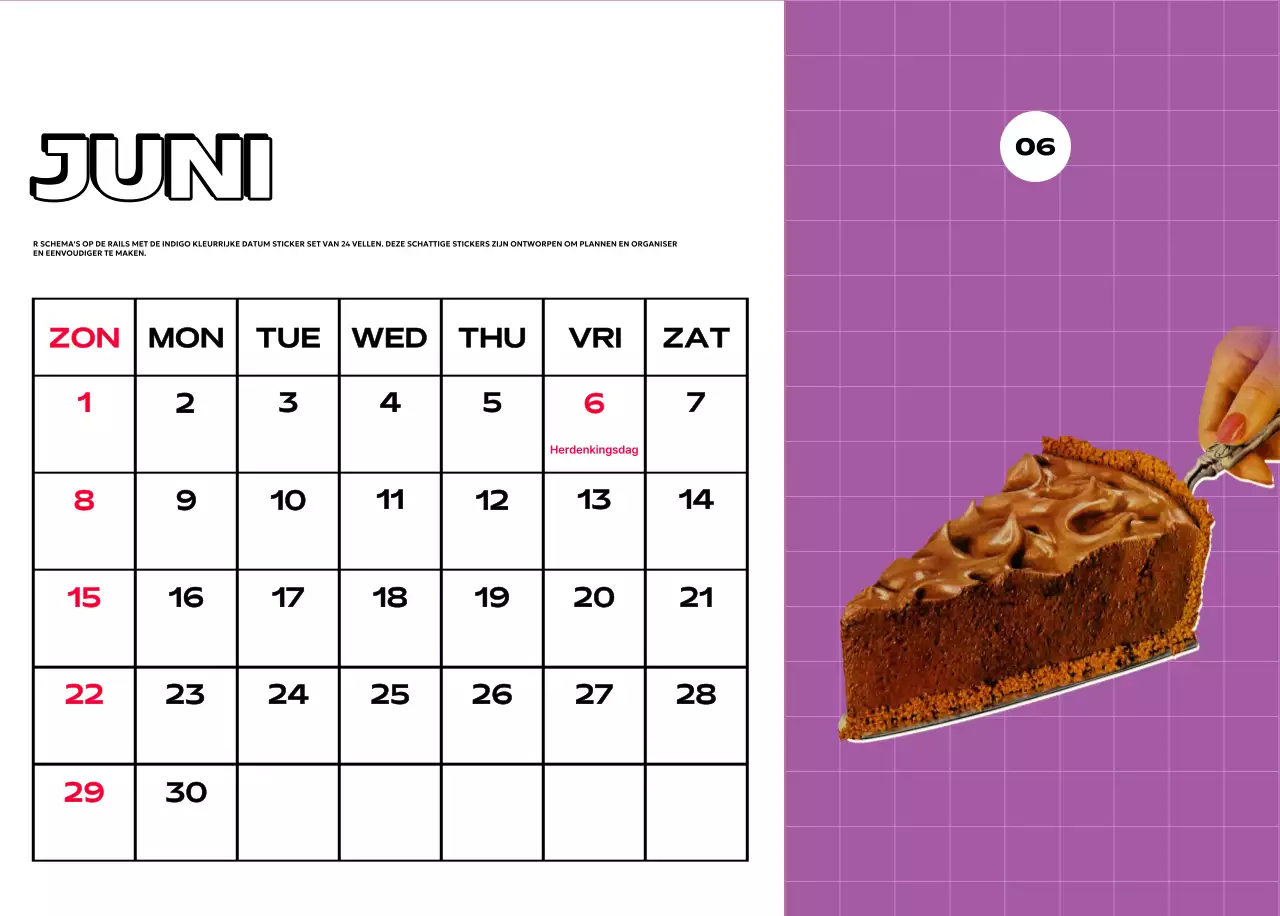 Kleurrijke kalenders met verschillende retro-illustraties