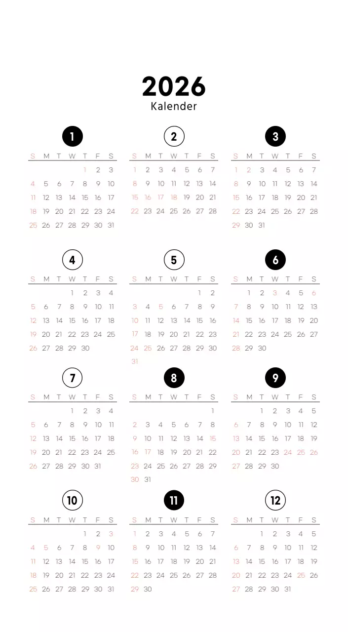 Eenvoudige bureaukalender met koffiefoto's voor cafés in witte tinten