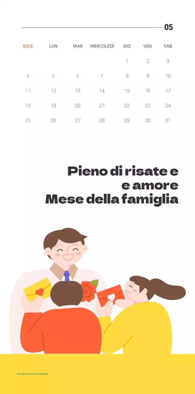 Il calendario astratto semplice