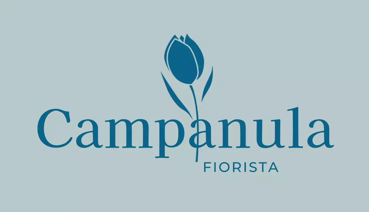 biglietto da visita minimalista blu per fioristi