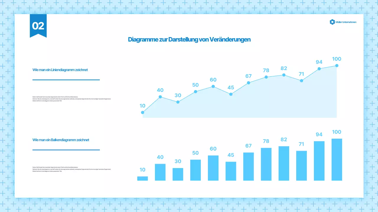 Blaue moderne Präsentationsanzeigen