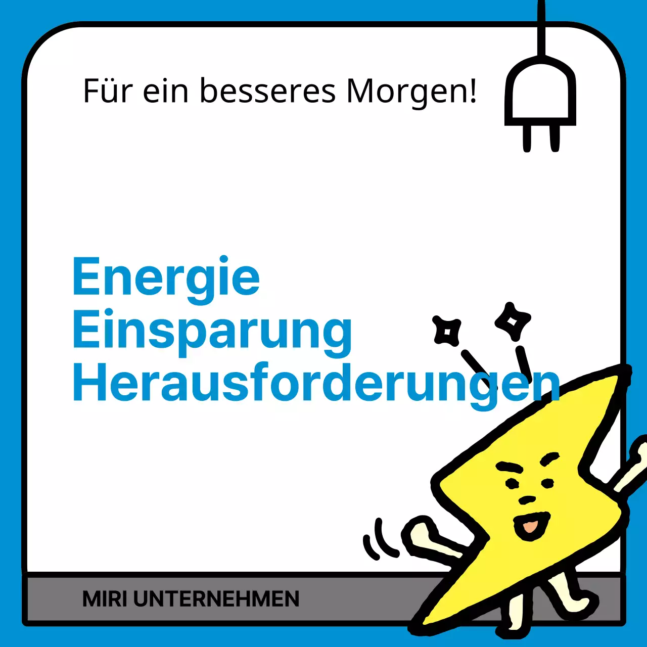 Blue Simple Energiesparkampagne