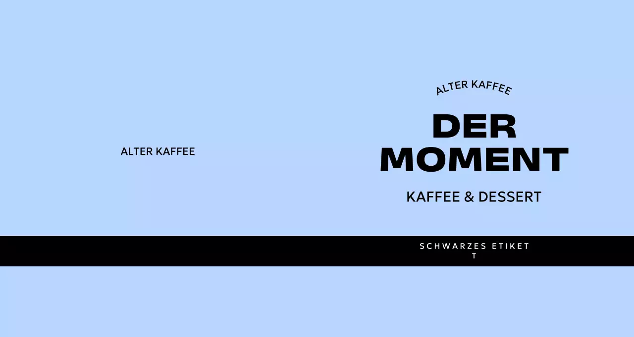 Werbung für ein hellblaues Vintage-Café