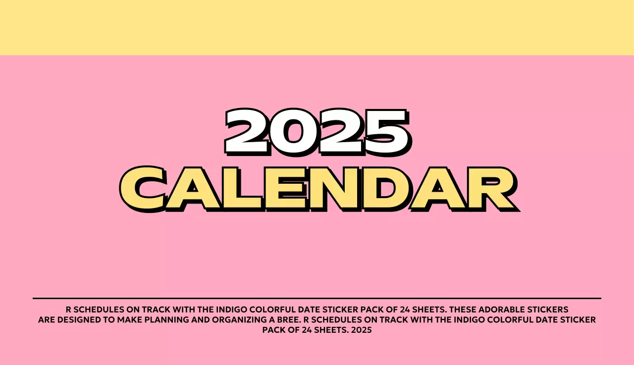 様々なレトロなイラストが描かれたカラフルなカレンダーカレンダー