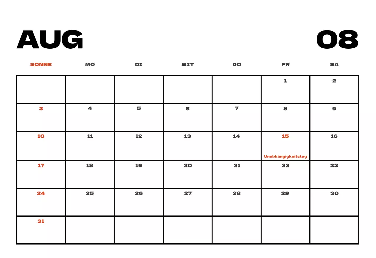 Himmel Foto sauber Kalender