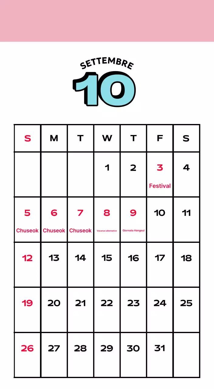 Calendari colorati con una varietà di illustrazioni retrò