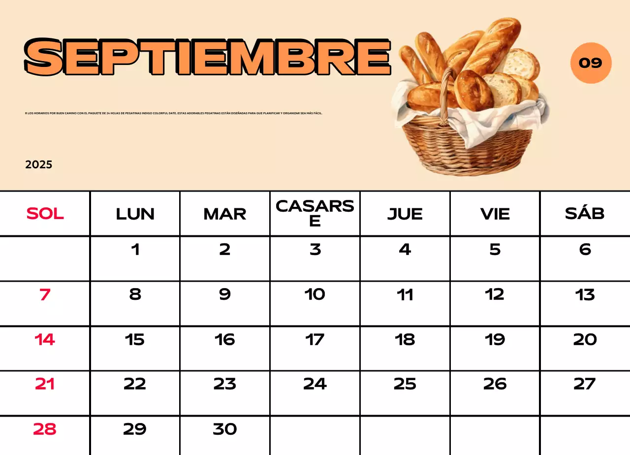 Coloridos calendarios con diversas ilustraciones retro