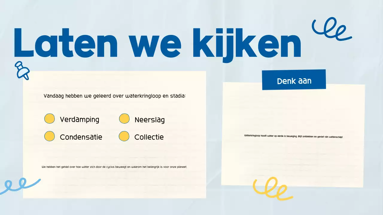 Blauwe Leuke Speelse Wetenschapsklas Presentatie voor Scholier