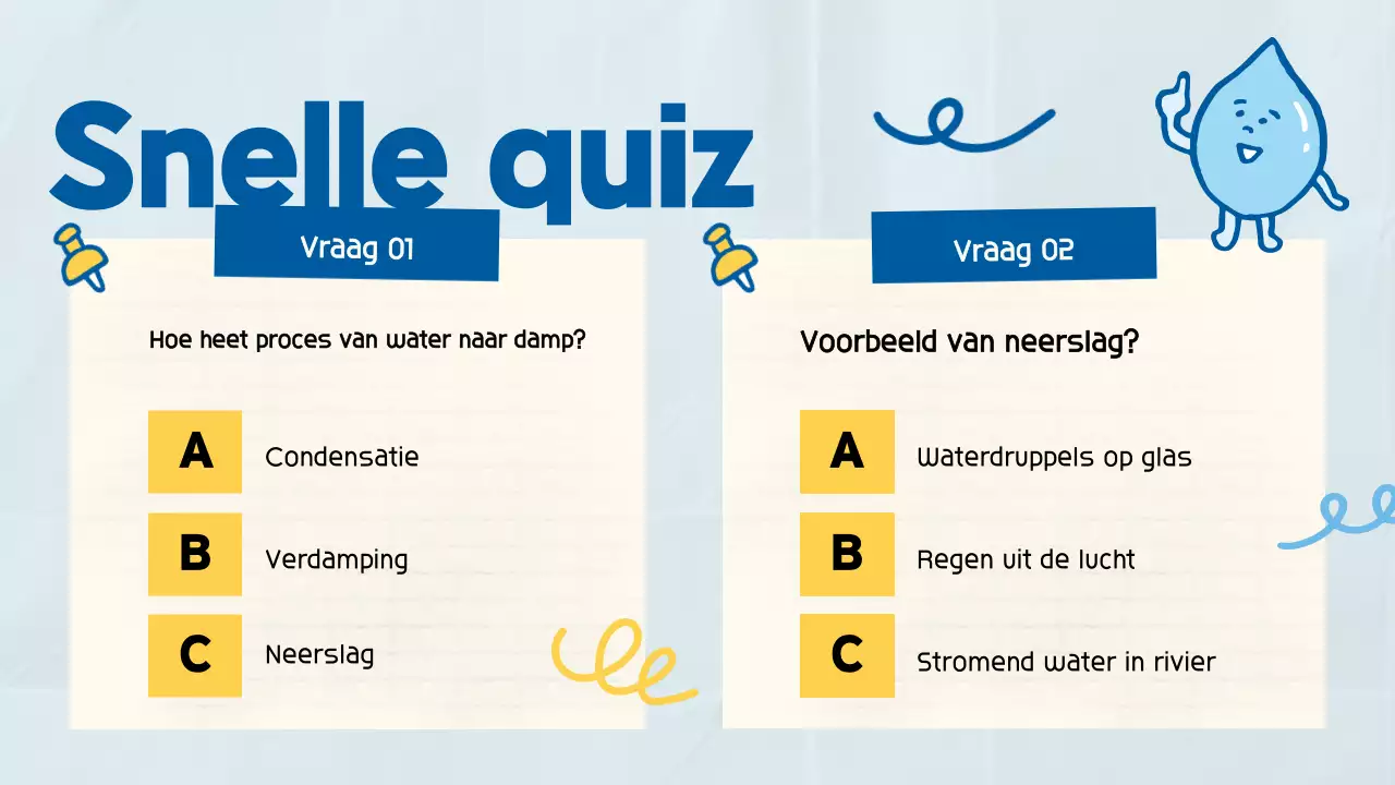 Blauwe Leuke Speelse Wetenschapsklas Presentatie voor Scholier