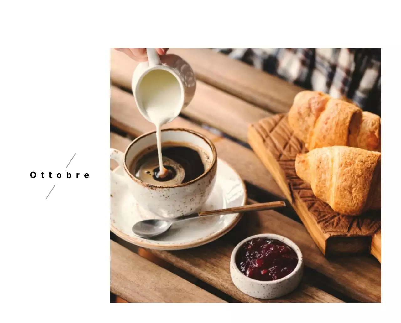 Un caffè sentimentale bianco e marrone