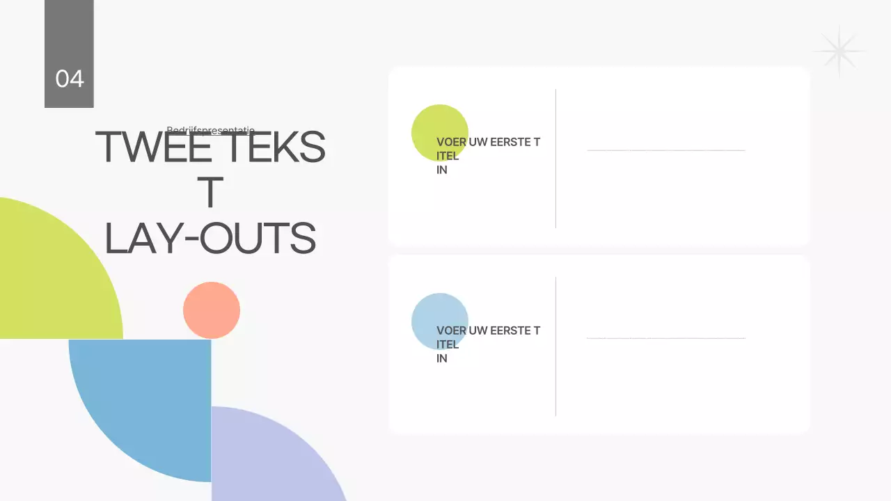 Een wit, strak bedrijfsplan