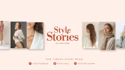 Beige Modern Fashion Vlog YouTube Thumbnail