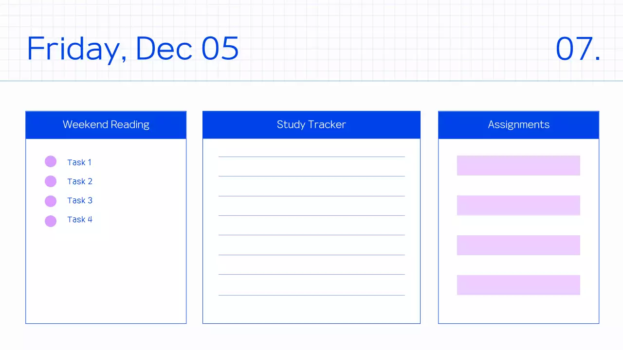 Blue Minimal Class Planner Presentation