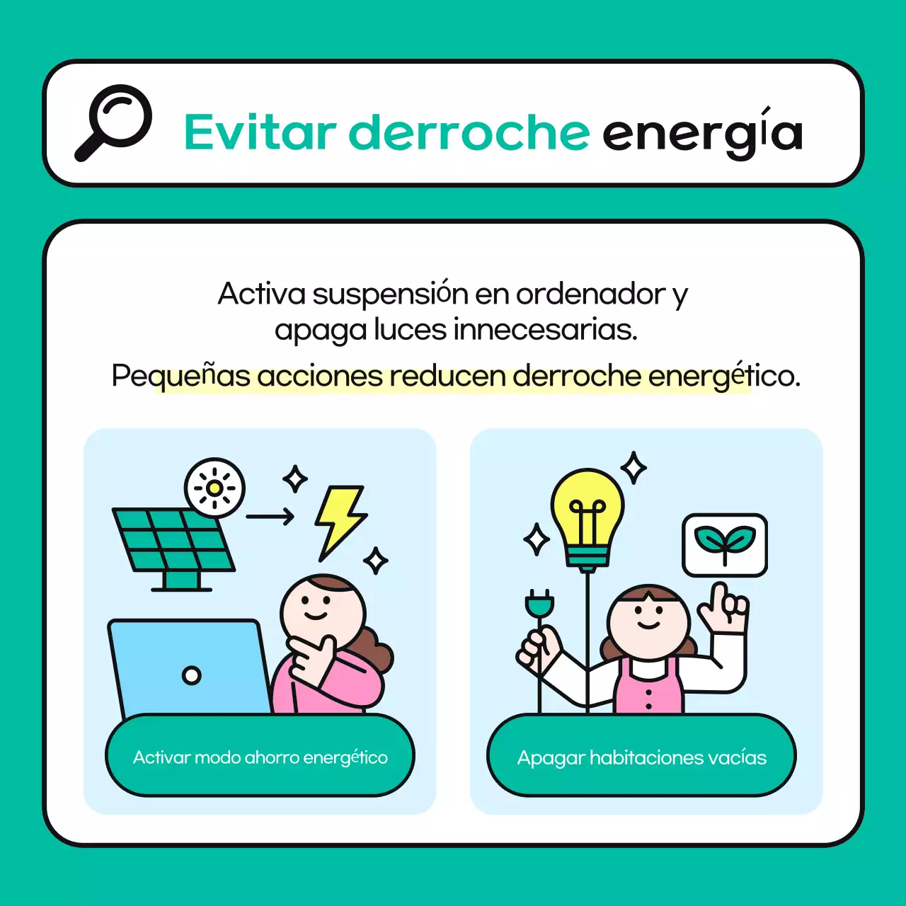 Campaña de ahorro energético en el lugar de trabajo