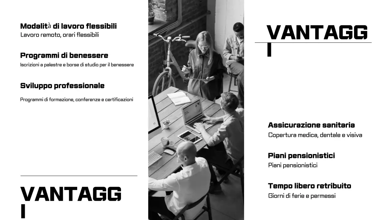 Presentazioni in bianco e nero per la formazione dei dipendenti