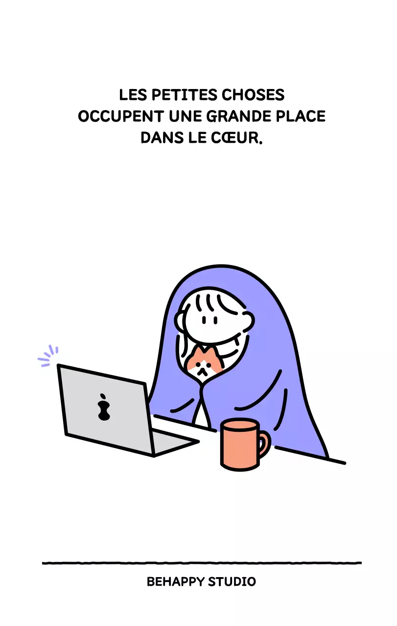 Calendrier illustré avec un joli style de lignes