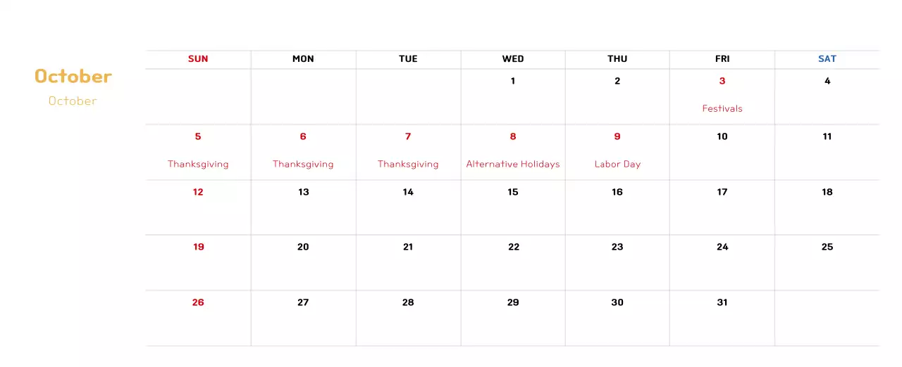 New Year's calendar with a warm, illustrated feel