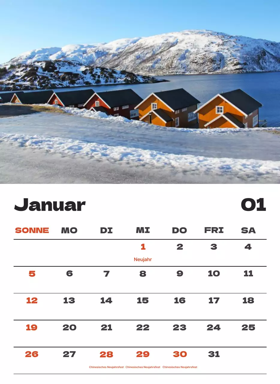 Himmel Foto sauber Kalender