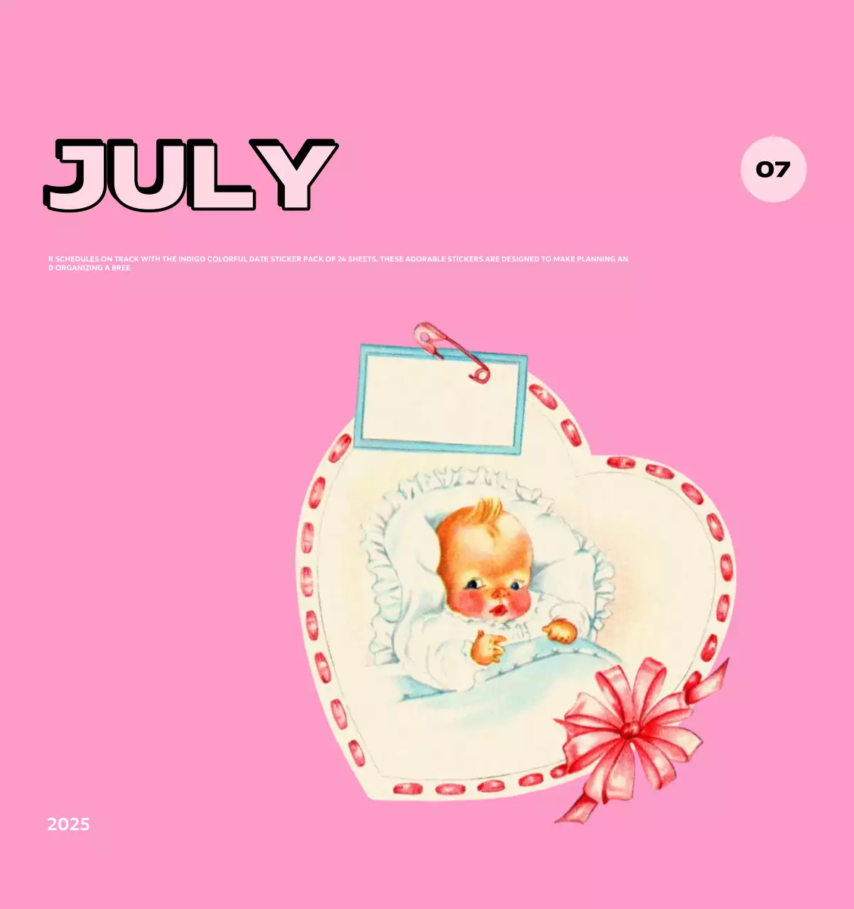 Colorful calendars with a variety of retro illustrations