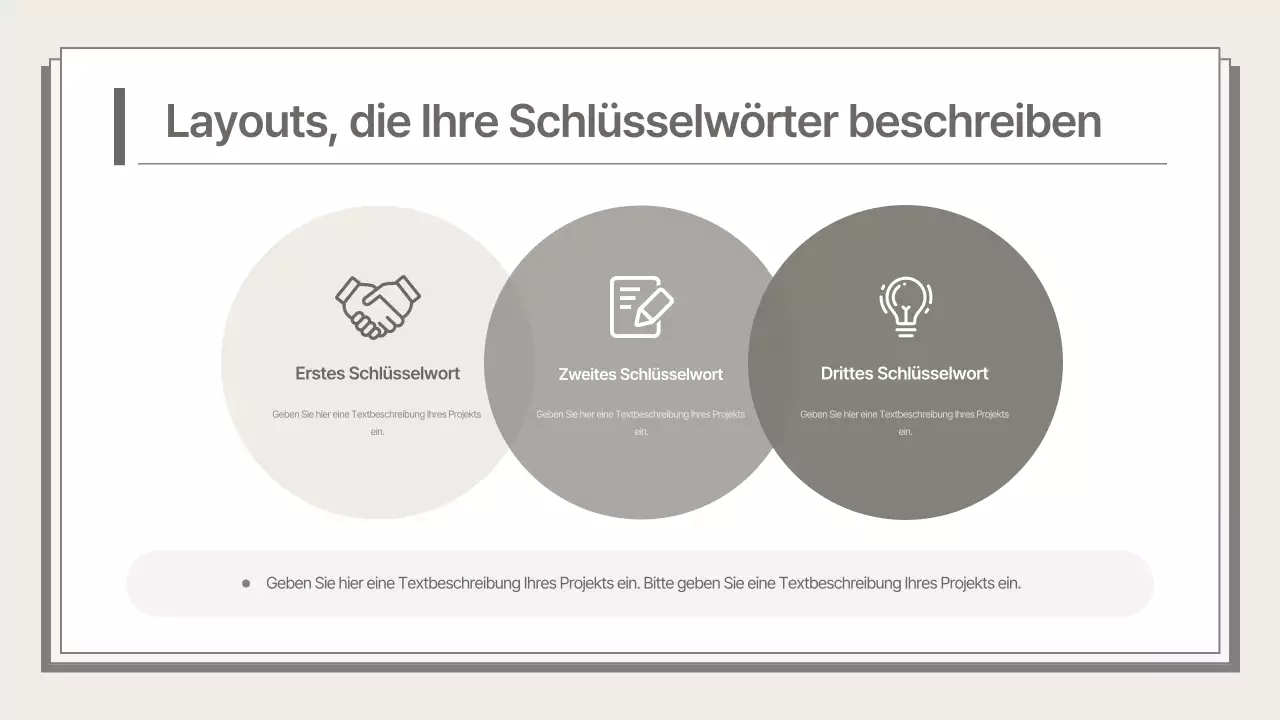 Ein sauberer, beiger Geschäftsplan